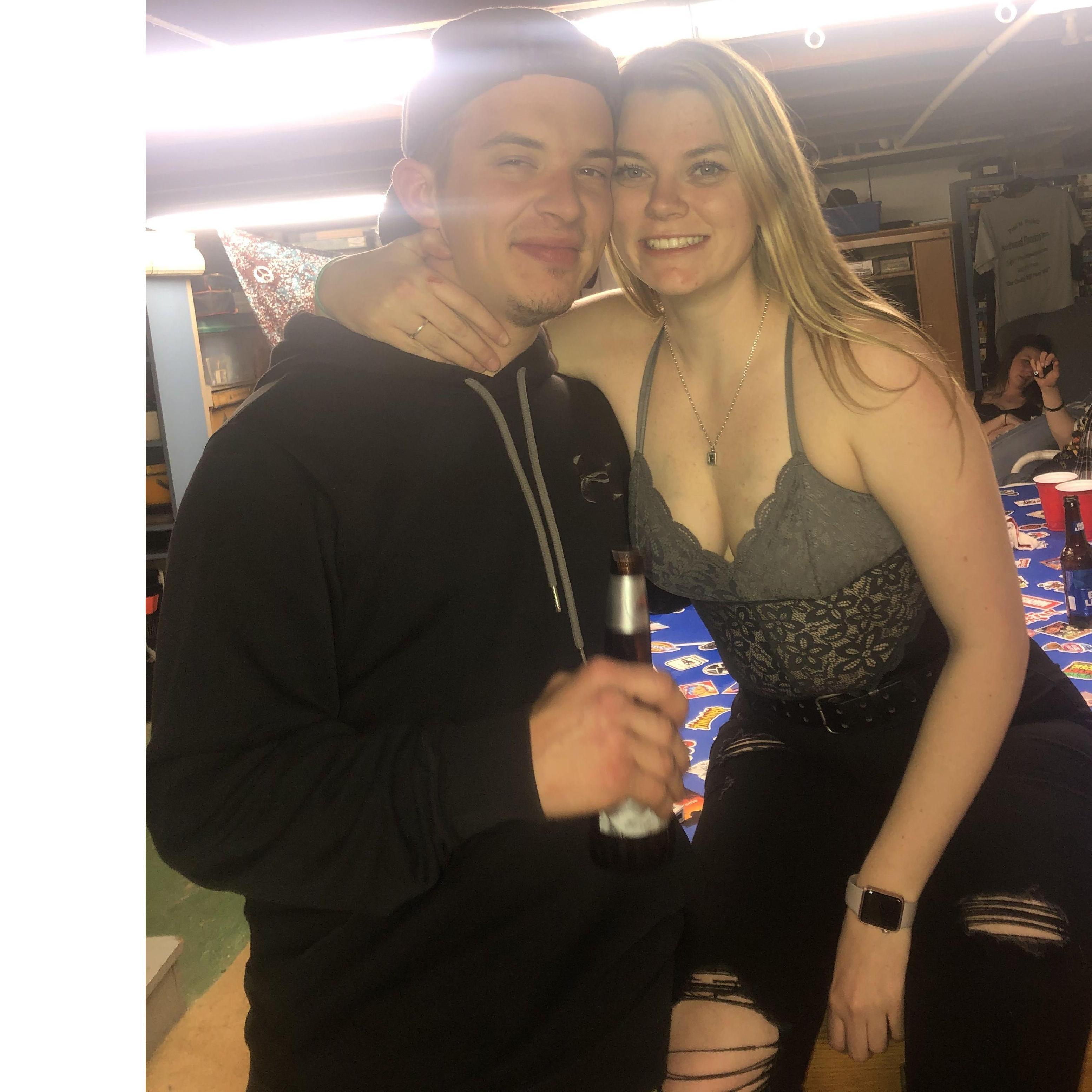 Our first official picture together! He told me he loved me this night!