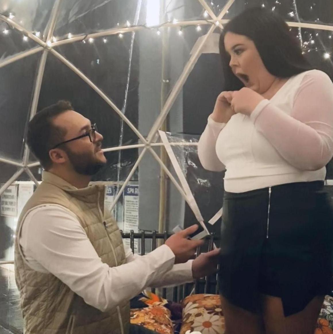 And here is where it gets fun! Matt had just put Ashtin's "birthday present" on which was a beautiful necklace. Turned around to show him and saw this. COMPLETE. SHOCK.