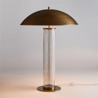 Vidro Table Lamp with Brass Shade