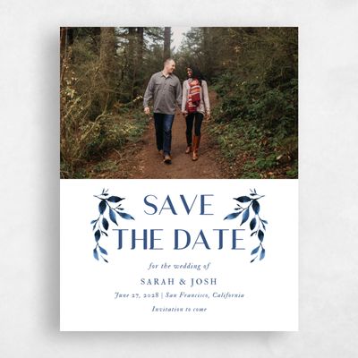 Dusty Cobalt, Blue Wedding Save the Date - Madilou Photo