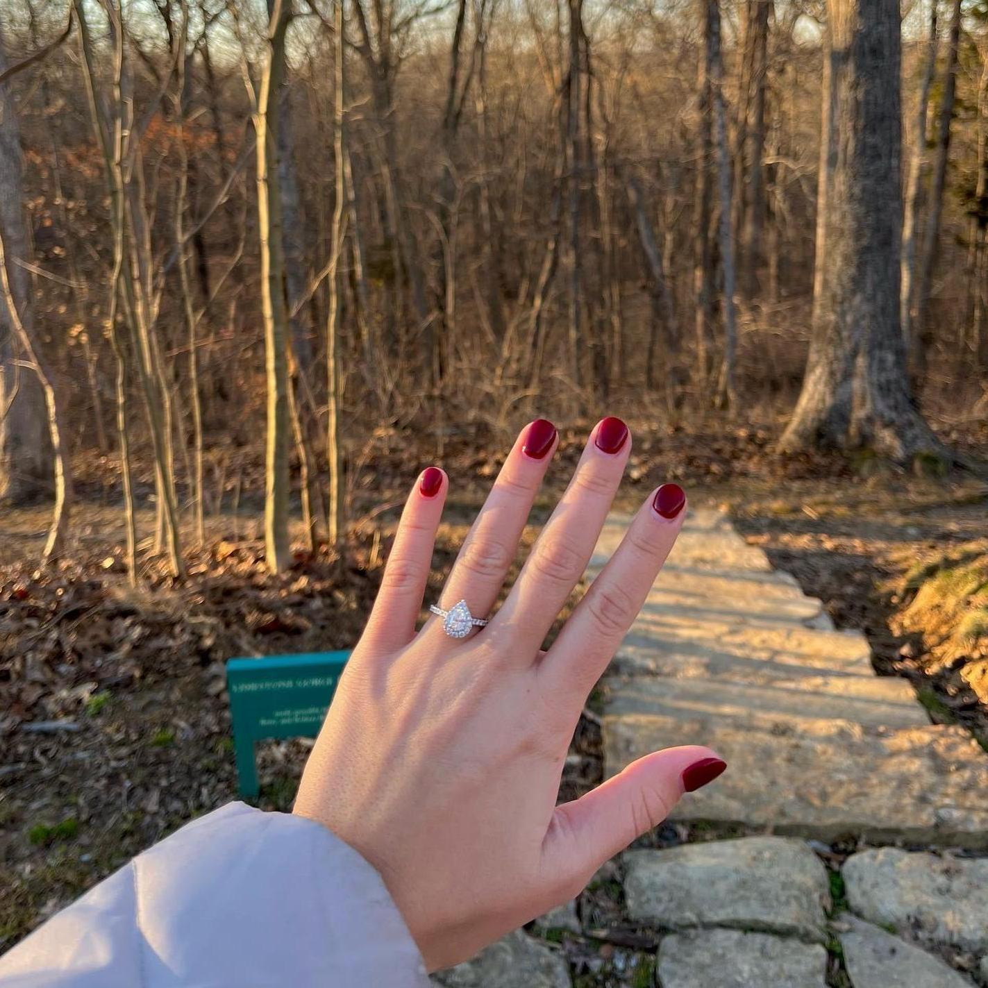 The ring and trail he proposed at!