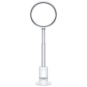 Dyson Powerful Large Air Multiplier Pedestal Fan, AM08 Model, White/Silver Color, Adjustable Height of 3.6 Feet - 4.6 Feet, Remote Control