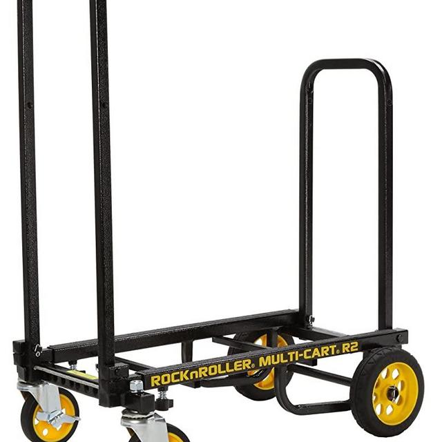 Rock-N-Roller R2RT (Micro) 8-in-1 Folding Multi-Cart/Hand Truck/Dolly/Platform Cart/26" to 39" Telescoping Frame/350 lbs. Load Capacity, Black