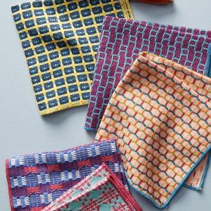 Woven Geo Jacquard Dishcloths, Set of 6