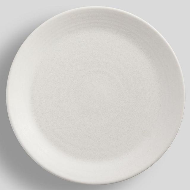 Larkin Reactive Glaze Stoneware Dinner Plates, Set of 4 - Shell White