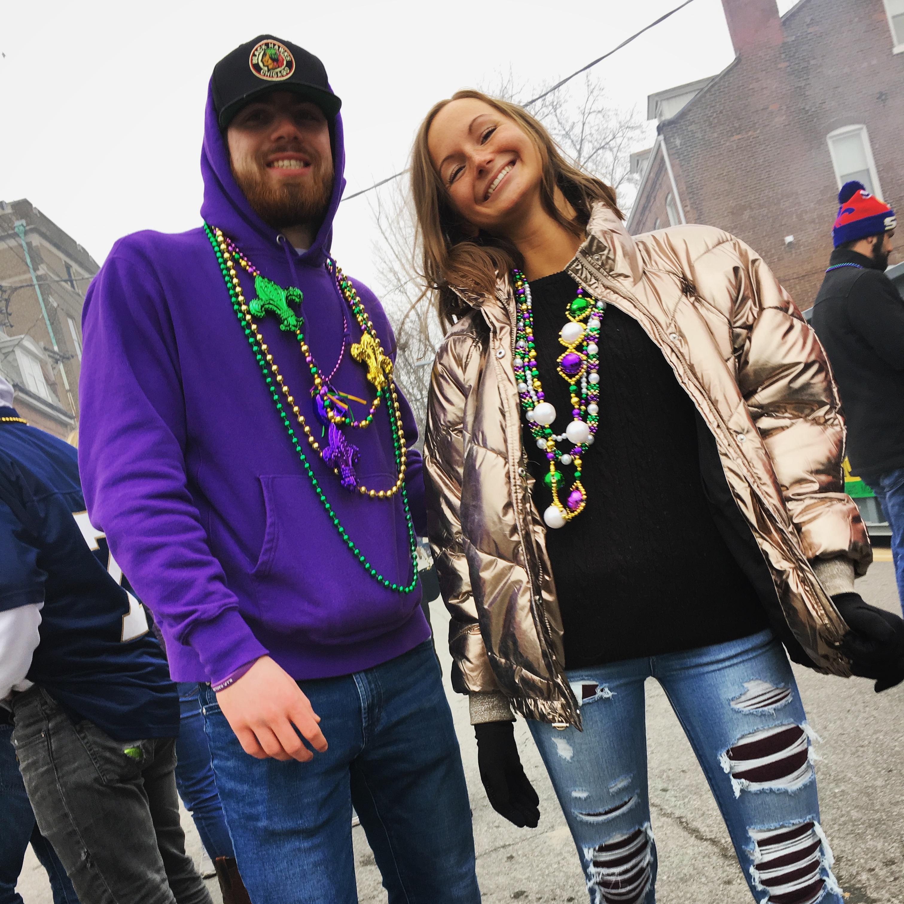 Walking around St. Louis for the annual Mardi Gras celebration