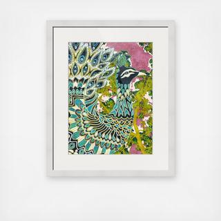 Blue Peacock Framed Wall Art