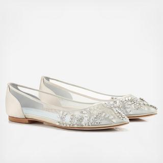 Willow Crystal Embellished Wedding Flats