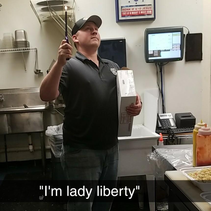 Andrew in his element at work.