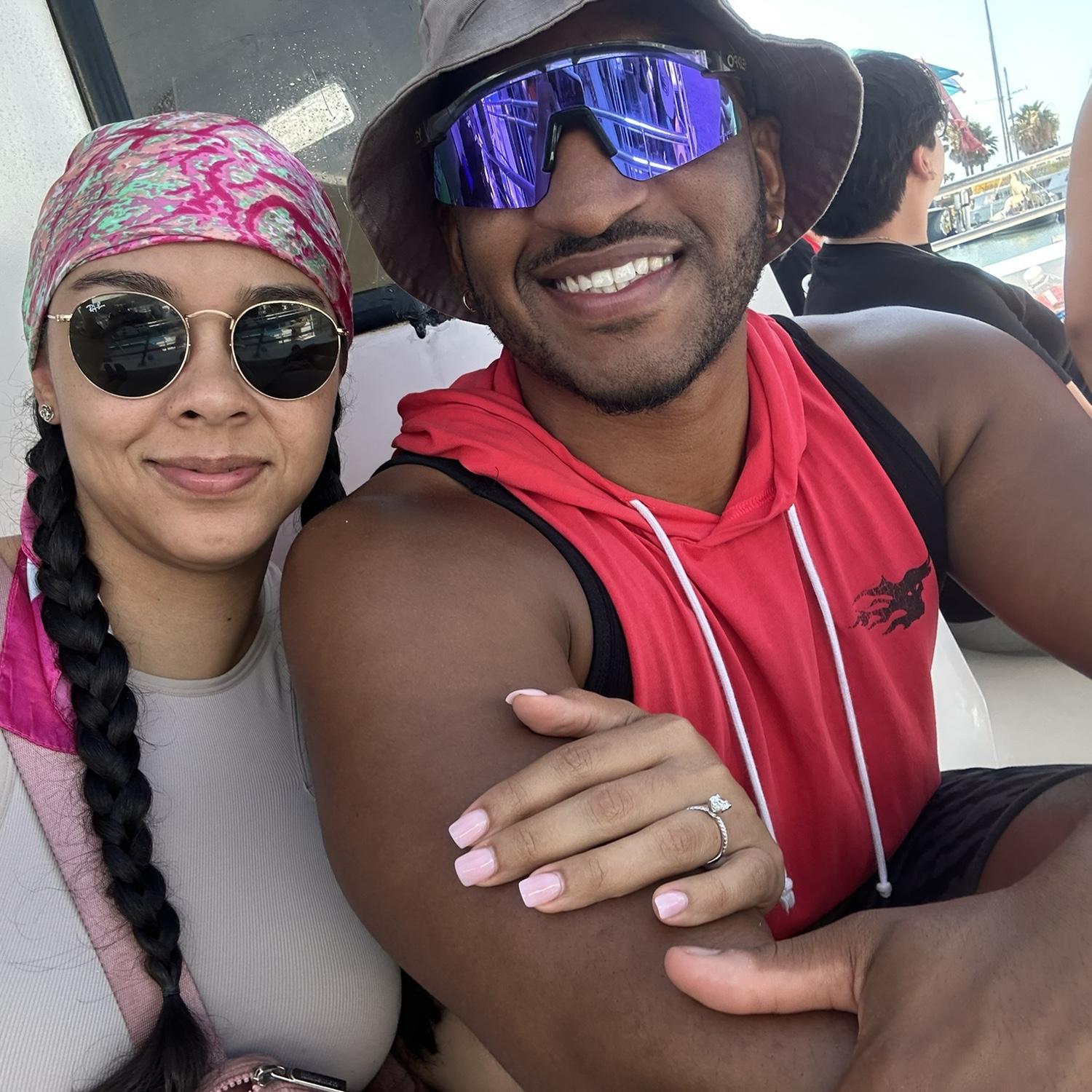 On a boat