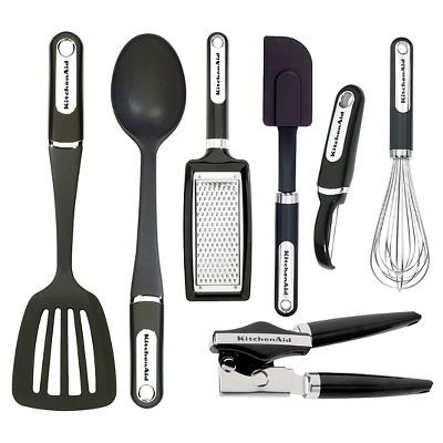 KitchenAid 7 Piece Essential Tool and Gadget Set Black