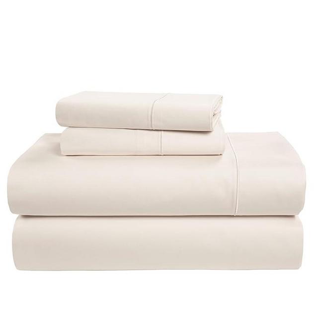 LANE LINEN 100% Egyptian Cotton King Size Bed Sheets, Machine Washable Naturally Temperature regulating Sustaibable No Pill Fade Resistant King Size Sheets Set Cotton - Sea Salt