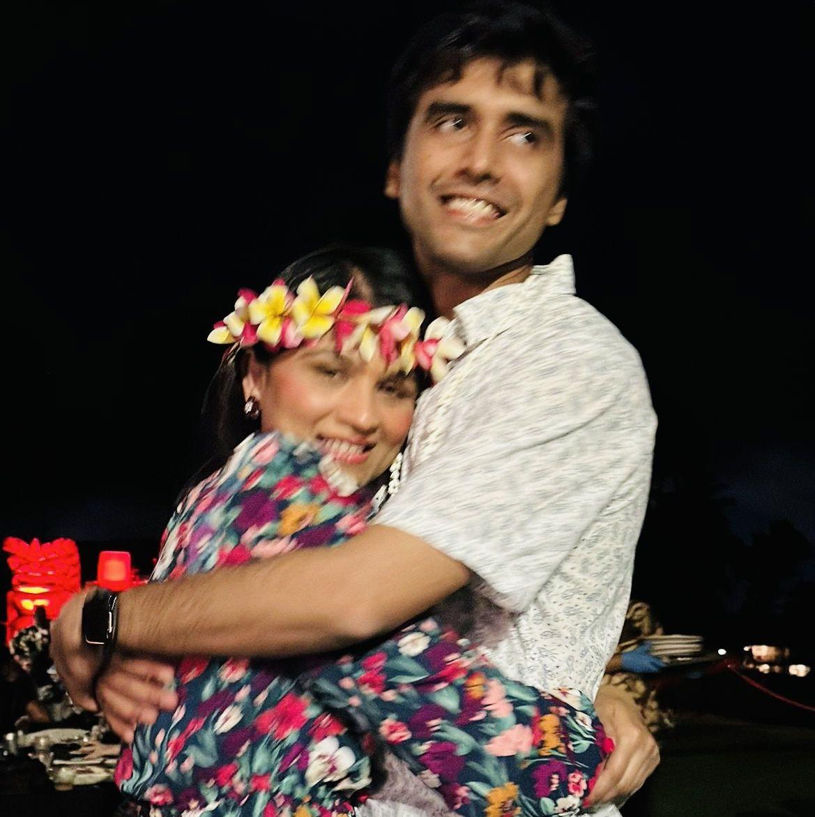 On one of our many Hawaiian vacations!!