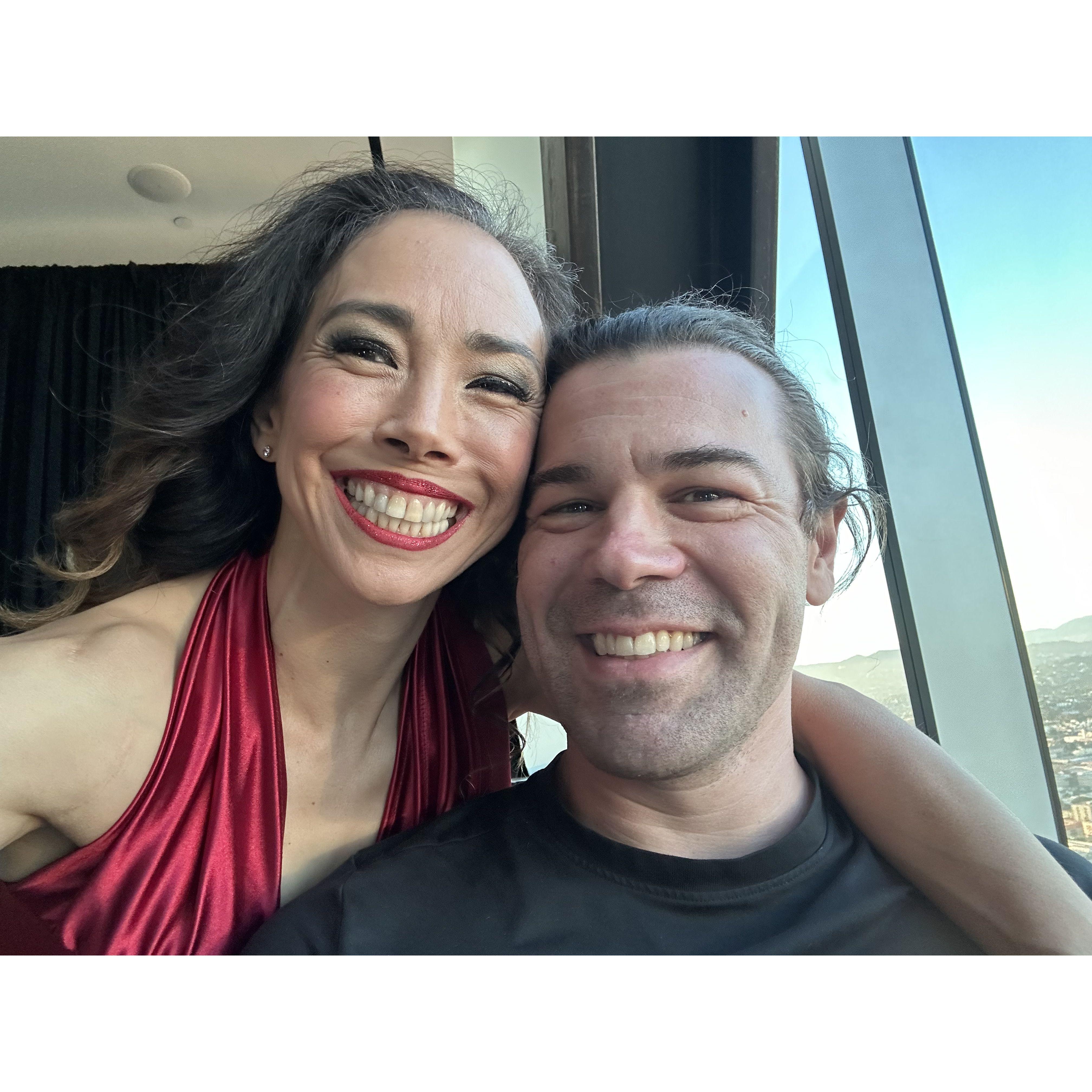 Jules assists Sarah sometimes as her gigs... he has all the muscles!