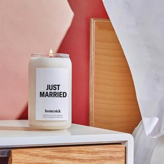 Just Married Candle