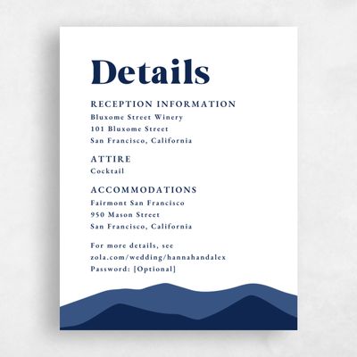 Navy, Blue Wedding Enclosure - Langdon
