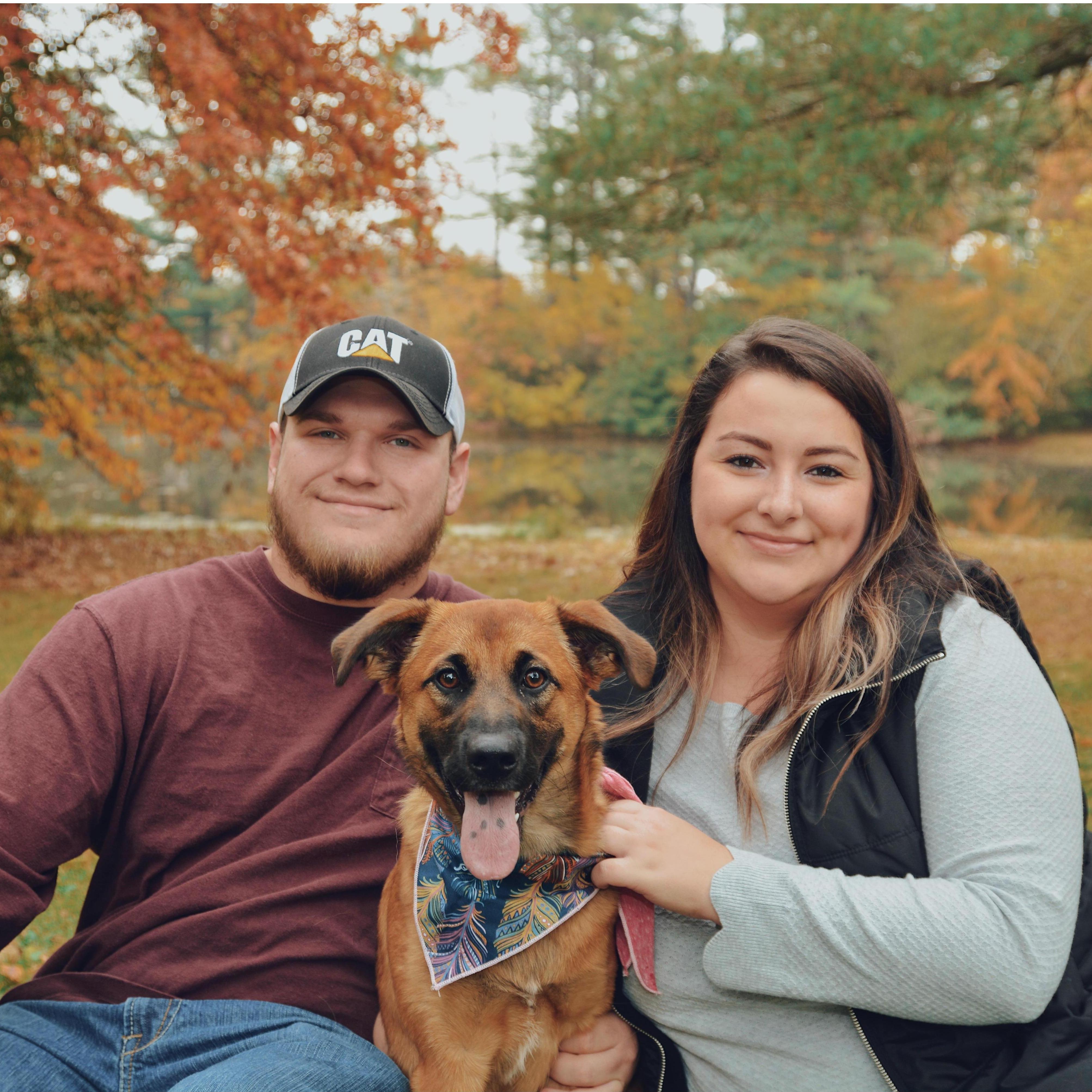 Fall 2019 first family photo session together with our fur baby Delilah