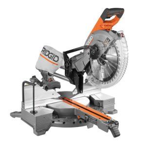 RIDGID 15 Amp 12 in. Corded Dual Bevel Sliding Miter Saw with 70 Degree Miter Capacity