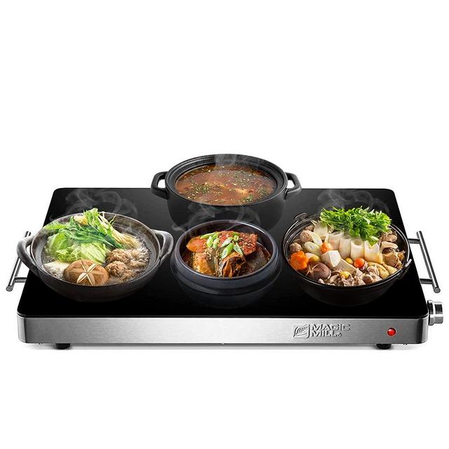 Magic Mill Extra Large Food Warmer for Parties | Electric Server Warming Tray, Hot Plate, with Adjustable Temperature Control, for Buffets, Restaurants, House Parties, Party Events (21" x 16")