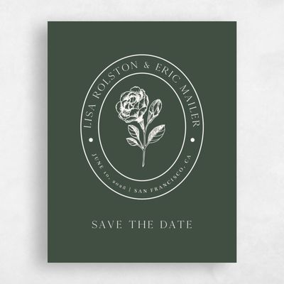 Evergreen Wedding Save the Date - Grandiflora Portrait