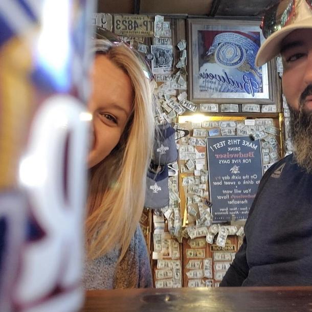 The tiny bar in Cleater, AZ. A town with a population of 6 people and a bar - The yacht club!