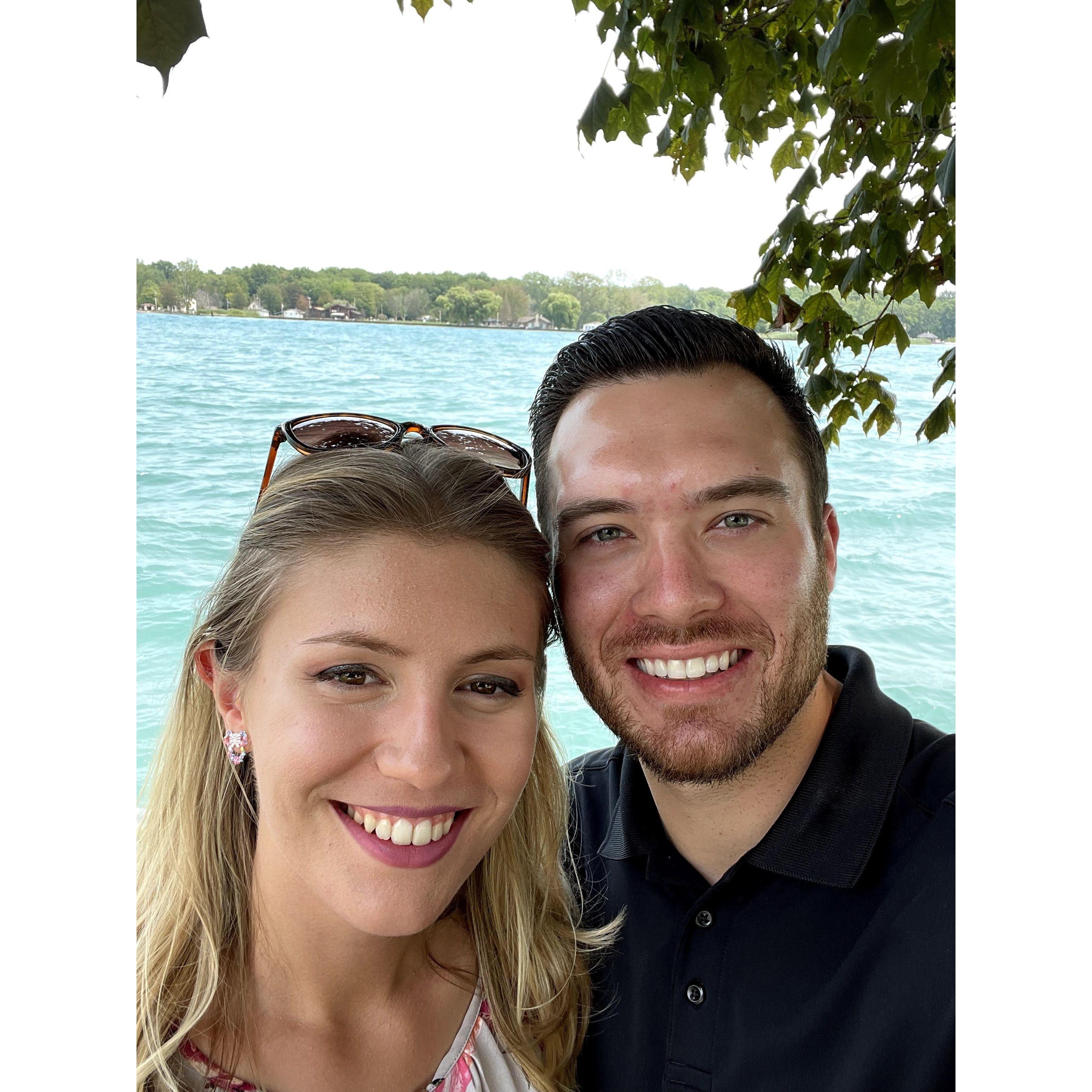 At the Algonac boardwalk, enjoying a summer day!