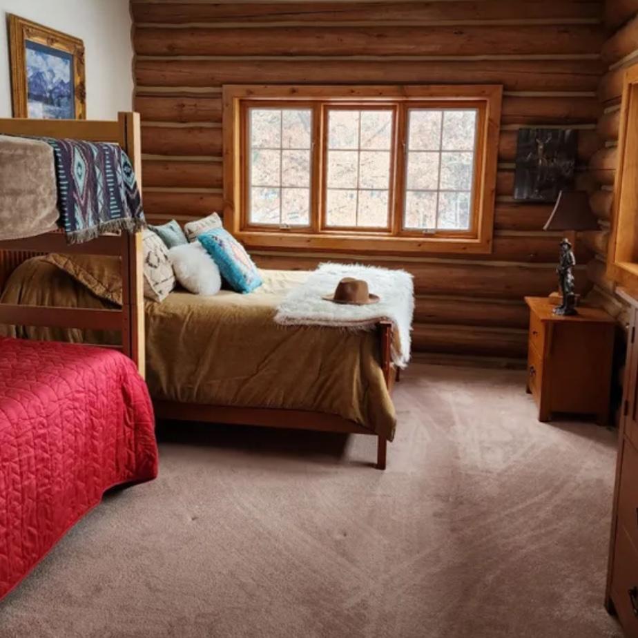 Main lodging provides 8 bedrooms with multiple beds. Can accommodate multiple guests, family, or individual guests if space allows
