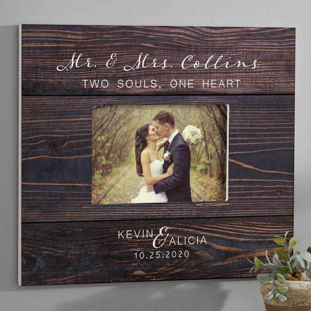 Rustic Elegance Personalized Wedding 5-Inch x 7-Inch Wall Frame