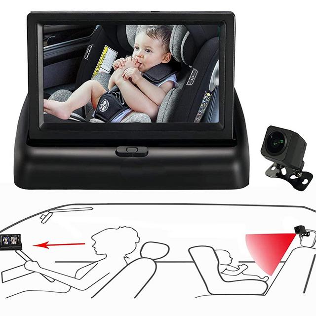 Itomoro Baby Car Mirror, View Infant in Rear Facing Seat with Wide Crystal Clear View,Camera aimed at baby-Easily to Observe The Baby's Every Move