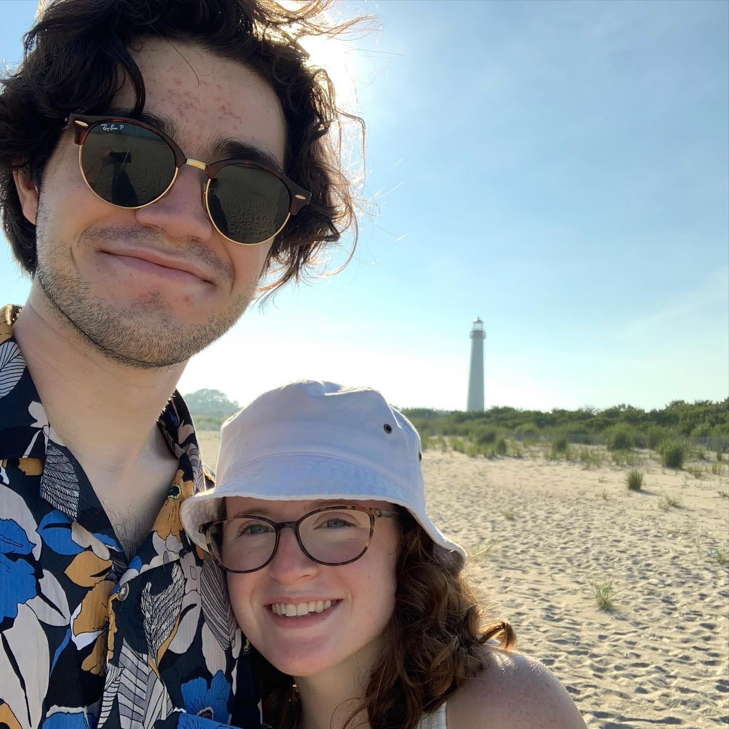 Keeley's first trip to New Jersey, to see where David grew up! Here they are on the beach in Cape May!