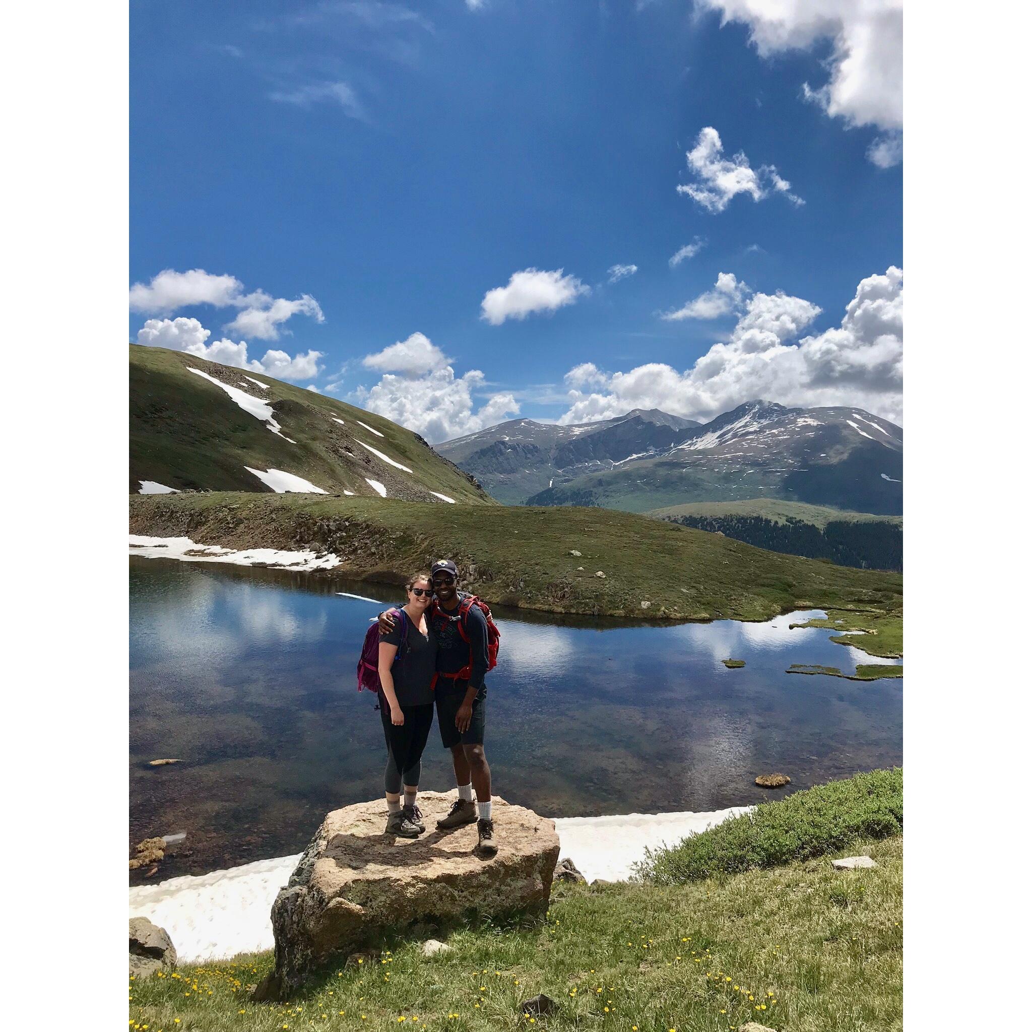 Hiking on Guanella Pass. This is right before a storm rolled in and we had to run down the mountain in hail, lightning, and thunder!