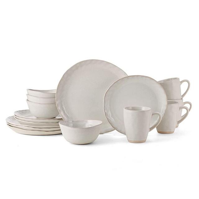 Mikasa Cora 16 Piece Dinnerware Set, Service For 4, Cream