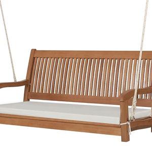 Forclover Porch Swing 2-person Natural Wood Outdoor Swing