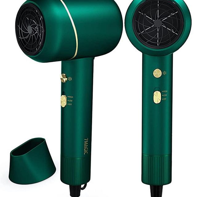 Ionic Hair Dryer, 1875 Watt Blow Dryer with 1 Concentrator, Professional Hair Blow Dryer for Fast Drying, Lightweight Hairdryer for Travel, Cool, Heat and 2 Speed Settings, for Women and Kids