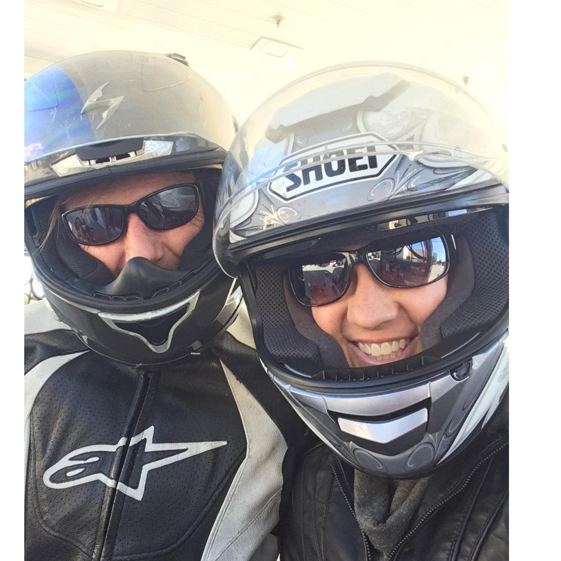 A ride on his sweet Triumph