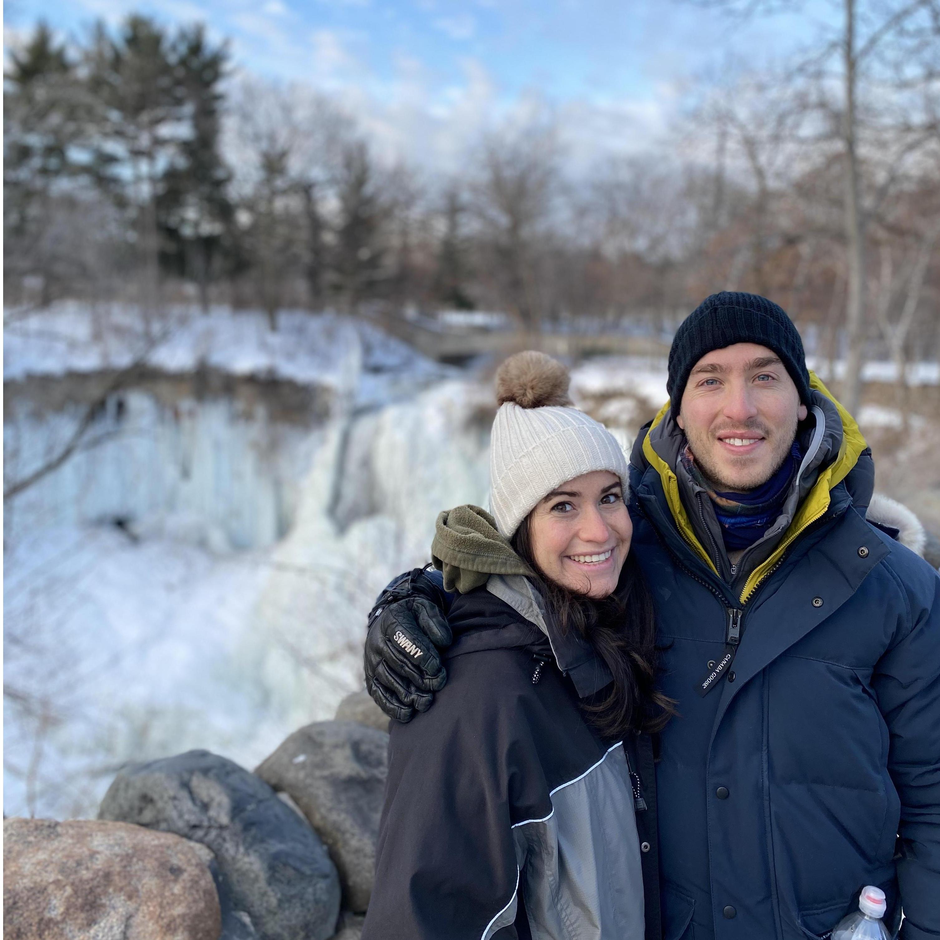 Laughing our way through Minnehaha Falls