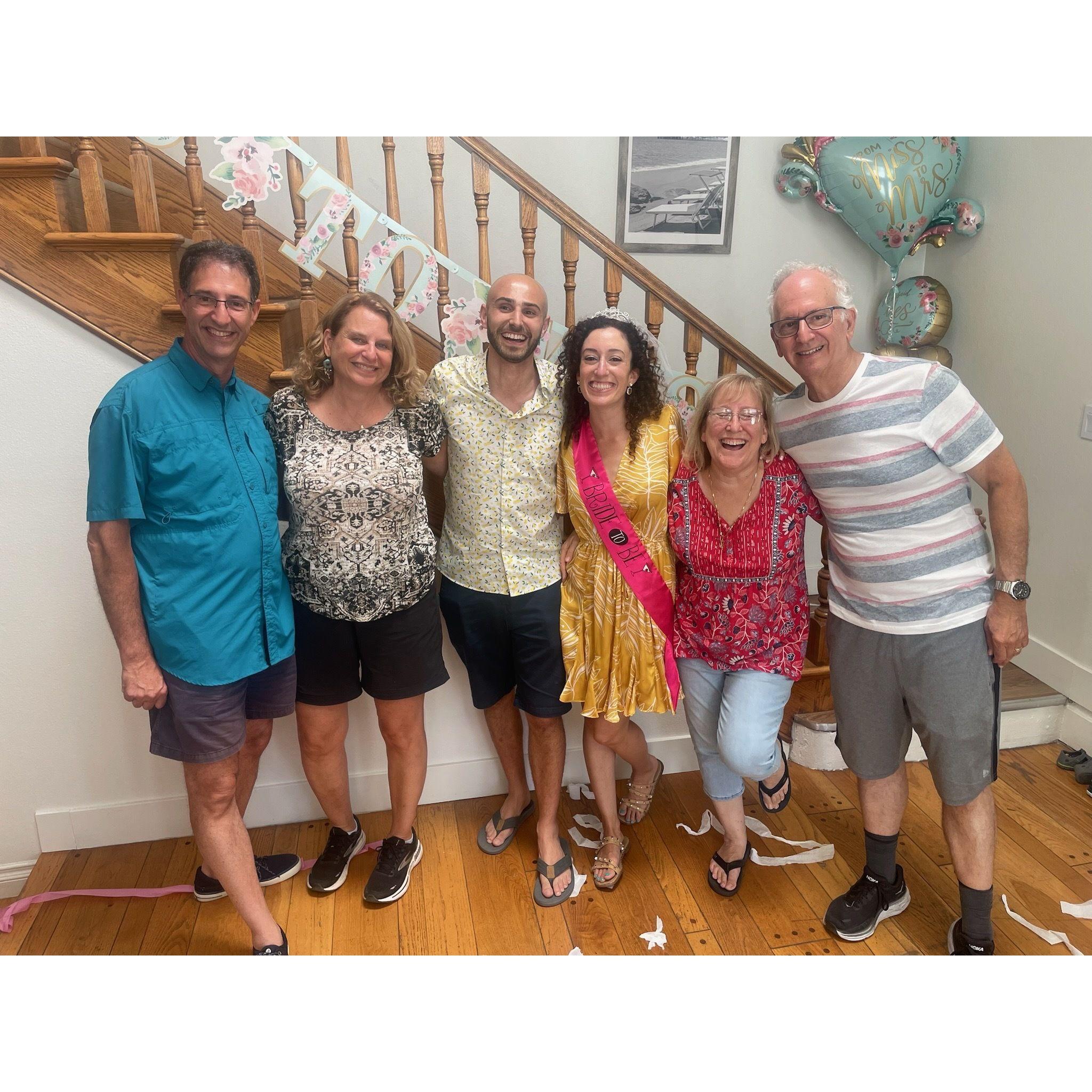 The proposal was barely a surprise. But getting both our families to malibu for the night was.