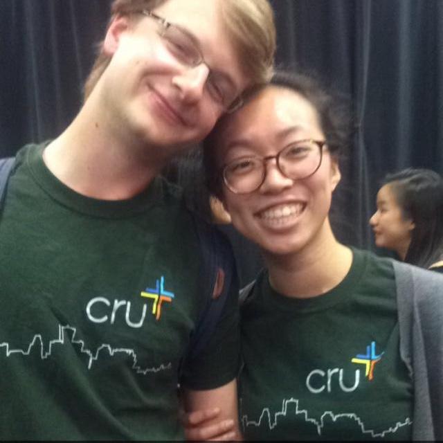 Both of us were student leaders in the Cru movement at Rice. We led a Bible study together!