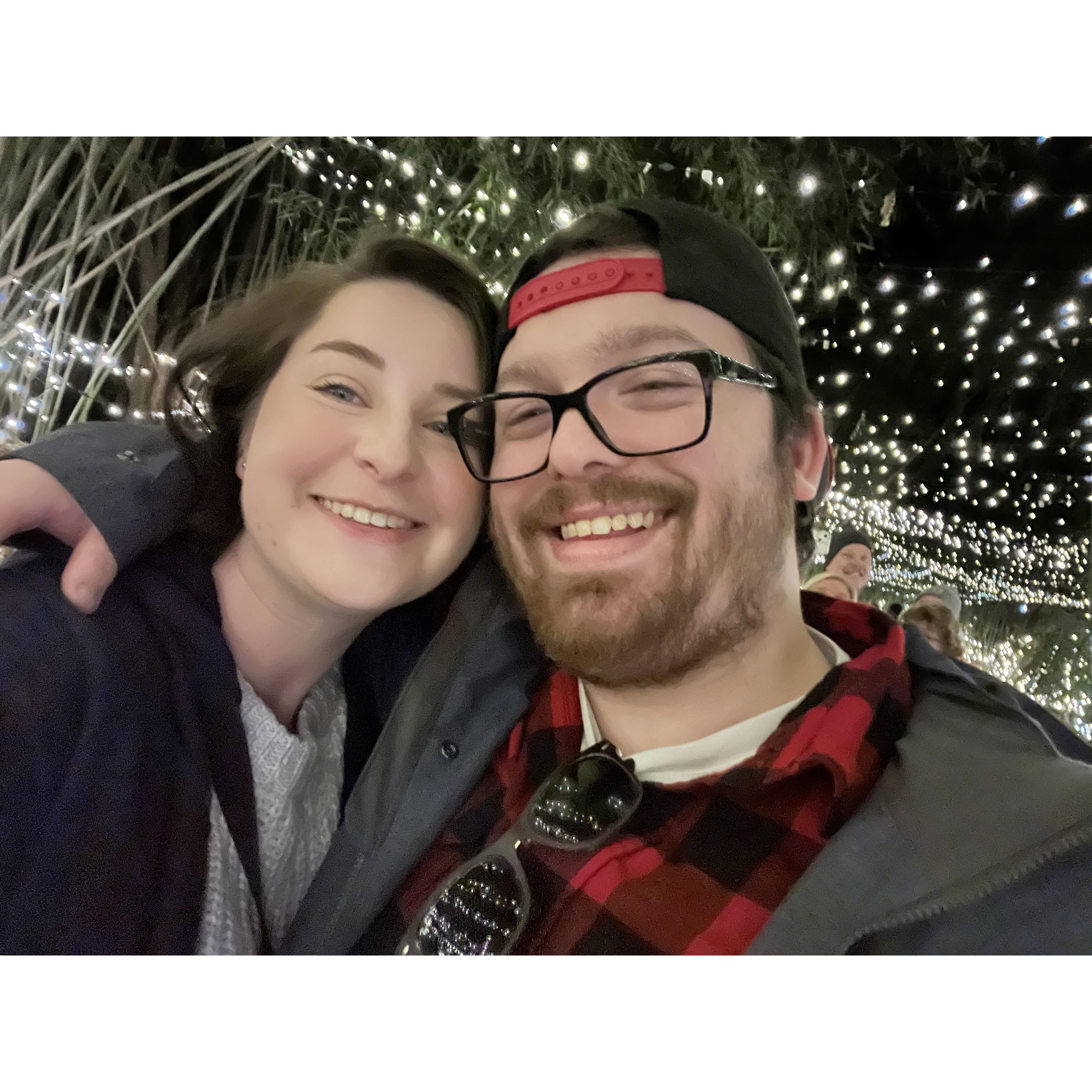 Visiting Matt's family and seeing the Cincinnati Zoo! They had a light show going on throughout the whole zoo
