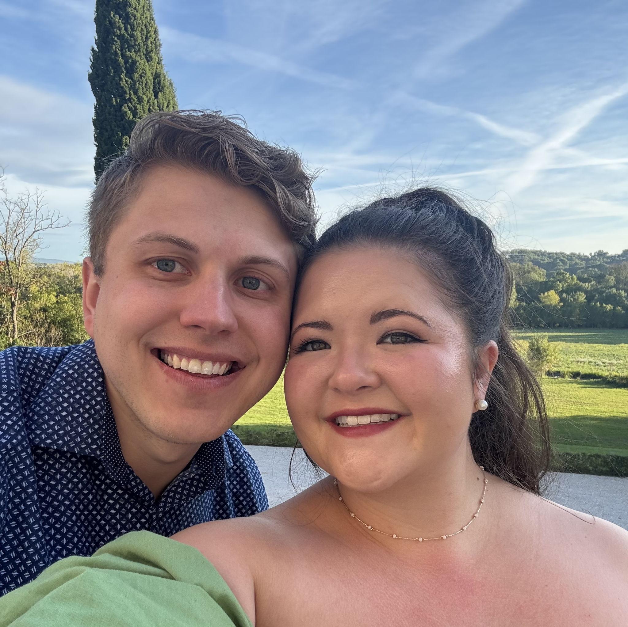 Celebrating Sophie's cousin's wedding in Marseille, France.