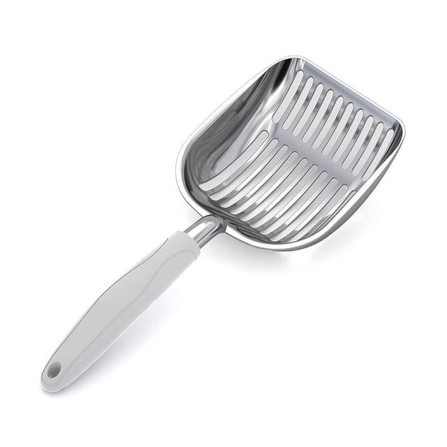 WePet Cat Litter Scoop, Aluminum Alloy Sifter, Kitty Metal Scooper, Deep Shovel, Long Handle, Poop Sifting, Kitten Pooper Lifter, Durable, Heavy Duty, for Litter box