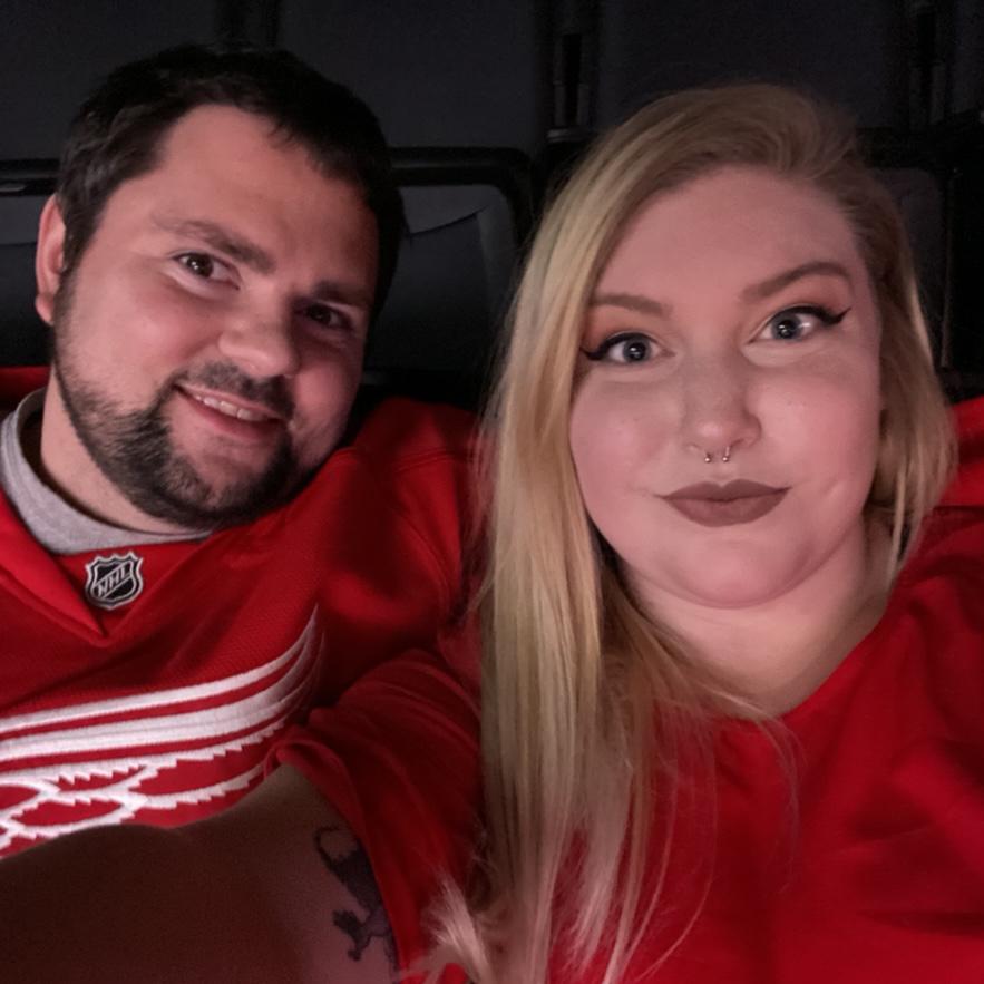 Brittany’s first NHL game. (The Redwings lost)