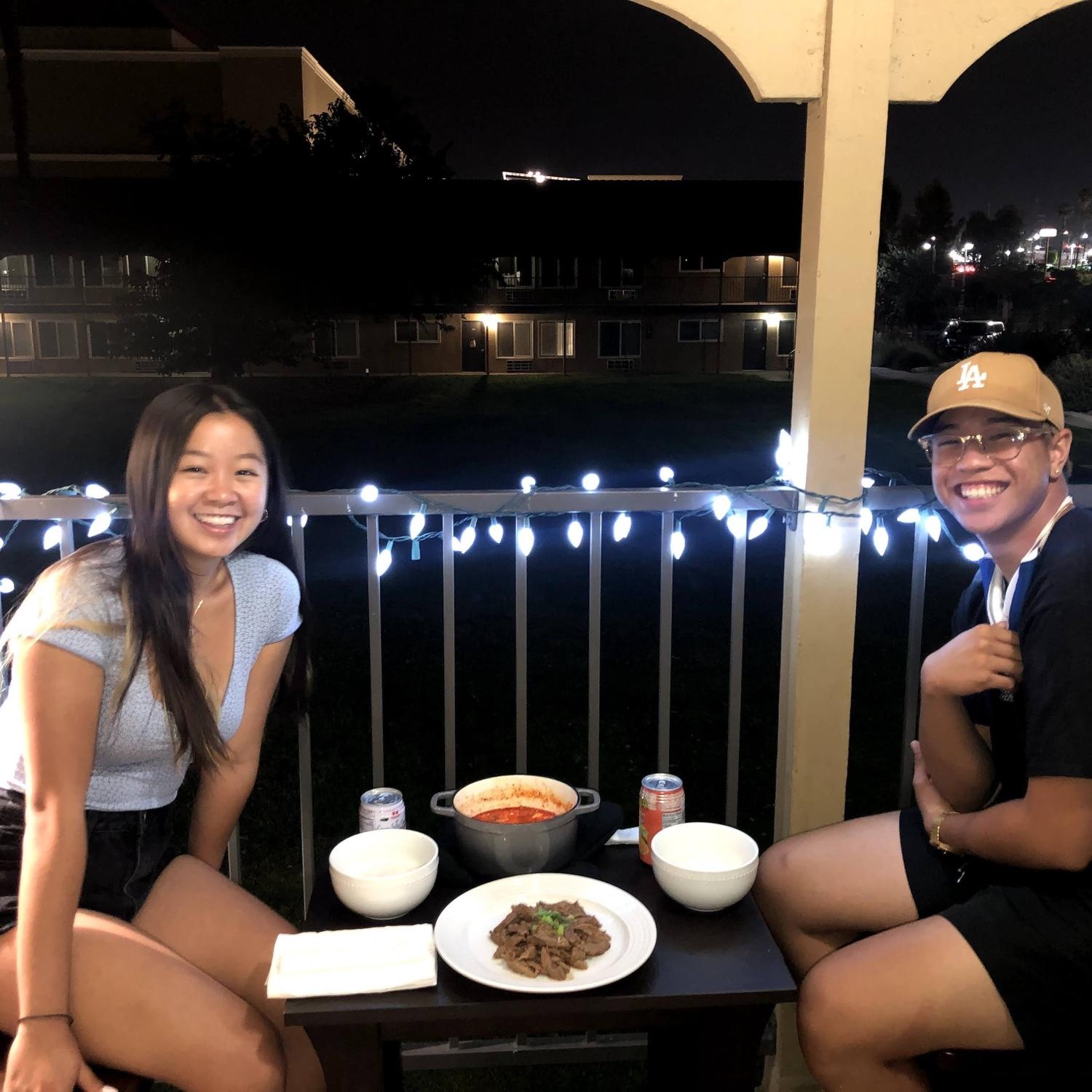 09.14.21, covid date outside the dorm cus he wasn’t allowed in