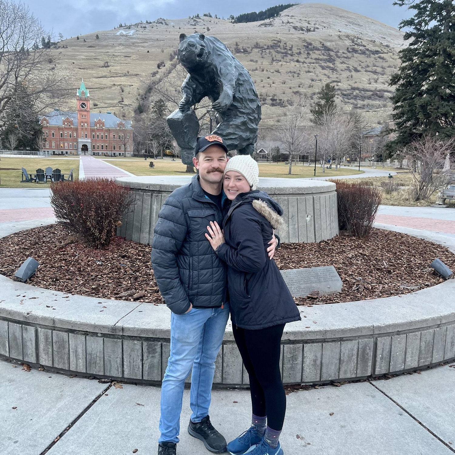 Taking a photo where Madisyn and Taylor had one of their first dates and photos taken together in 2019.