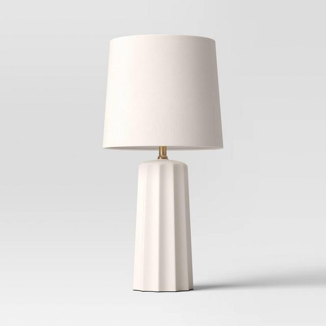 Ribbed Ceramic Table Lamp Off-White - Threshold™