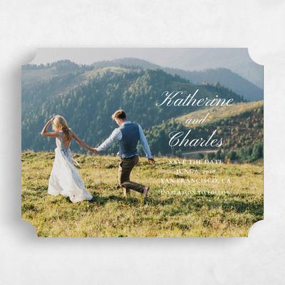 White Ticket Wedding Save the Date - Abbey Rise
