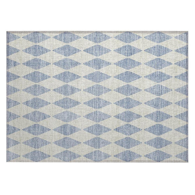 Addison Rugs Chantille ACN578 Sky 1'8" x 2'6" Indoor Outdoor Area Rug, Easy Clean, Machine Washable, Non Shedding, Bedroom, Living Room, Dining Room, Kitchen, Patio Rug