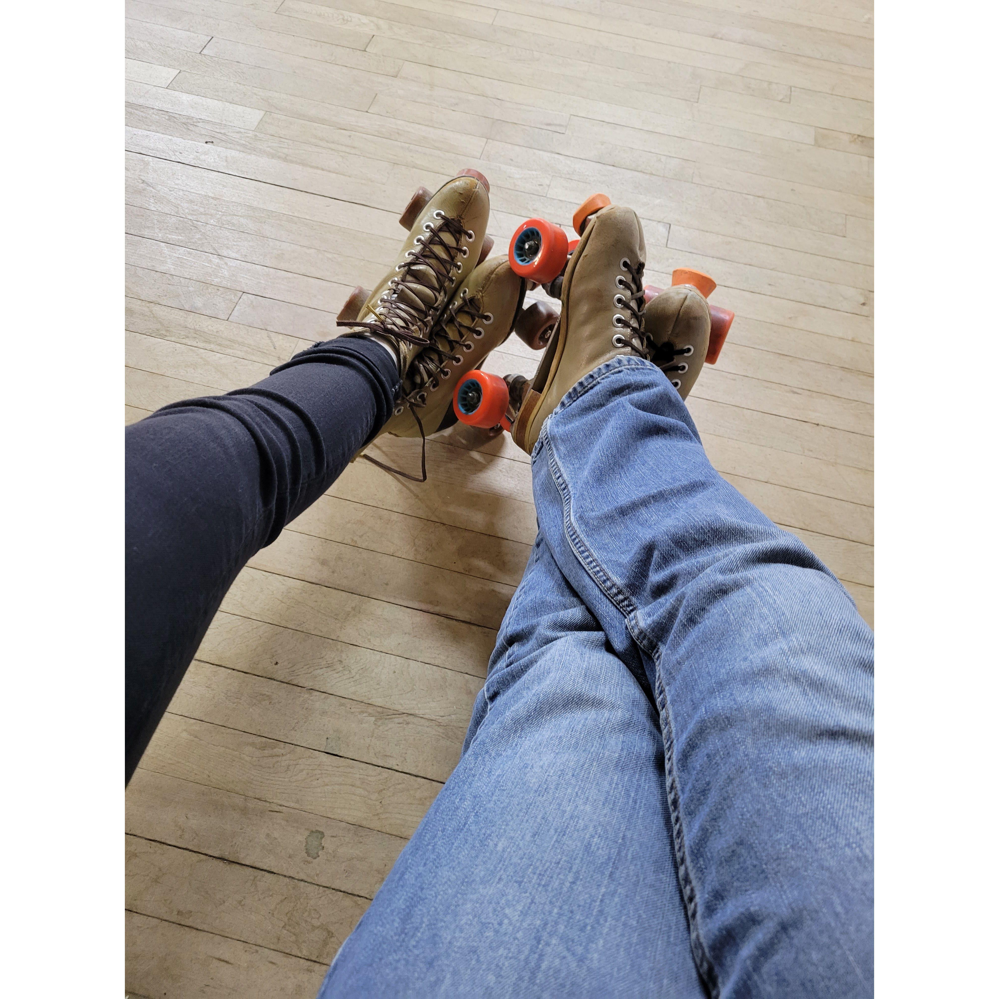 First time rollerskating