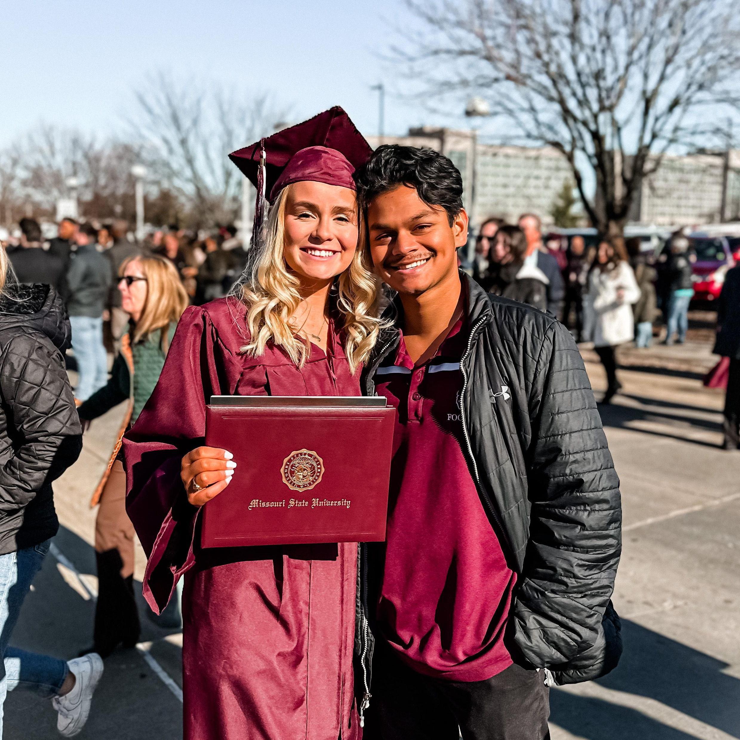 Josie graduating with her Bachelors of Cell and Molecular Biology -2022