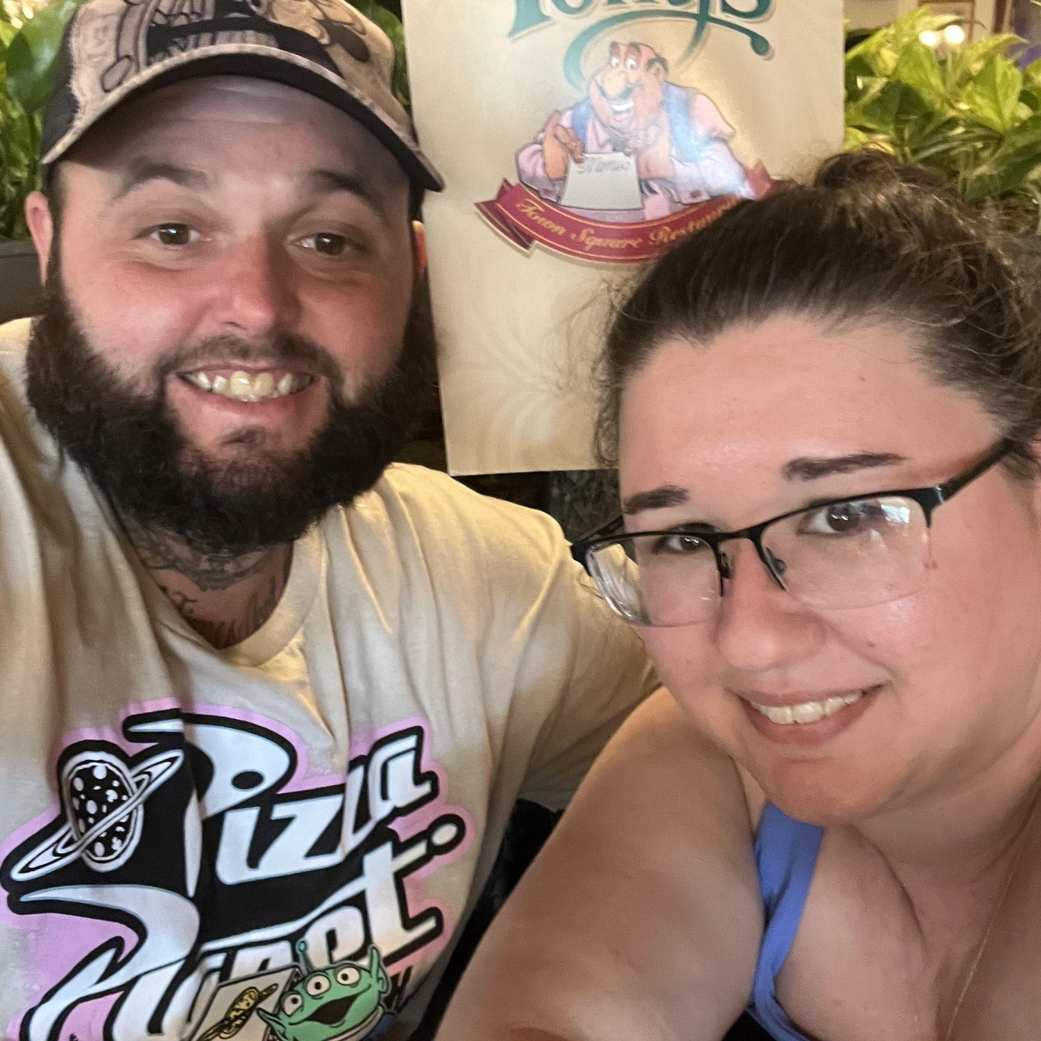 First Anniversary trip to Disney- lunch at Tony's in Magic Kingdom, Corey's first trip to Magic Kingdom April 6, 2025